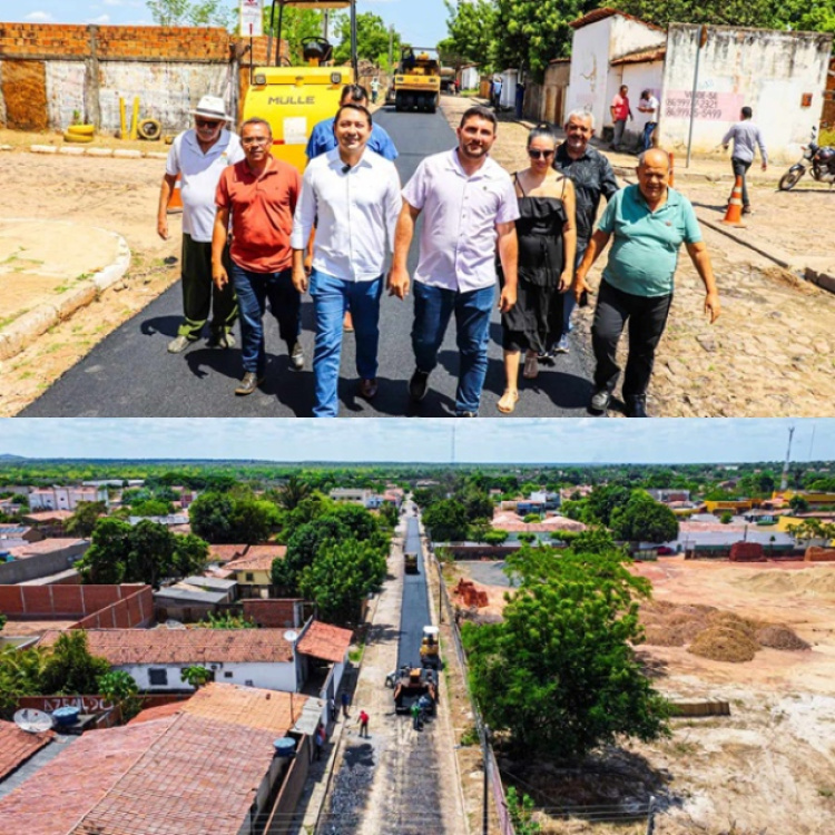 Prefeito Magno Soares (PT) dá início mais uma etapa de obras de asfaltamento 