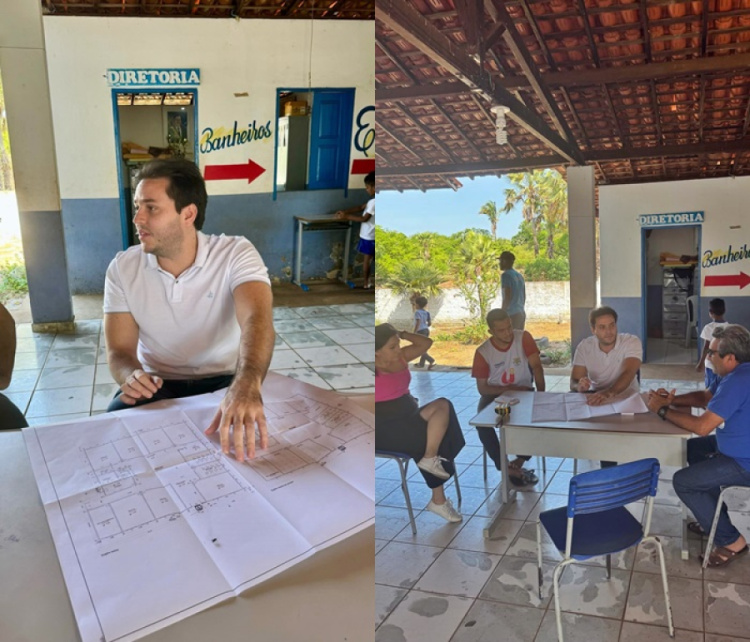 Prefeito Pompilim (PSD) anuncia construção de nova escola no Povoado Buritizinho.