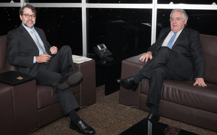 O presidente do TSE, Dias Toffoli, e o ministro Guilherme Afif