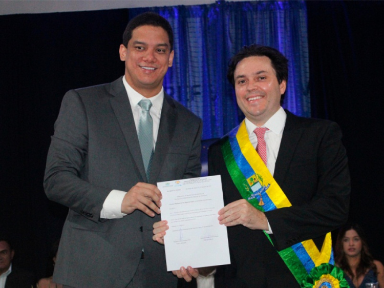 Vice-Prefeito Ribinha e o prefeito Pompilim/Foto: Reprodução 
