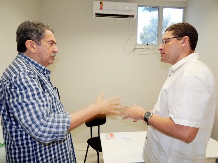 Prefeito Lincoln e o secretário Erasmo. 