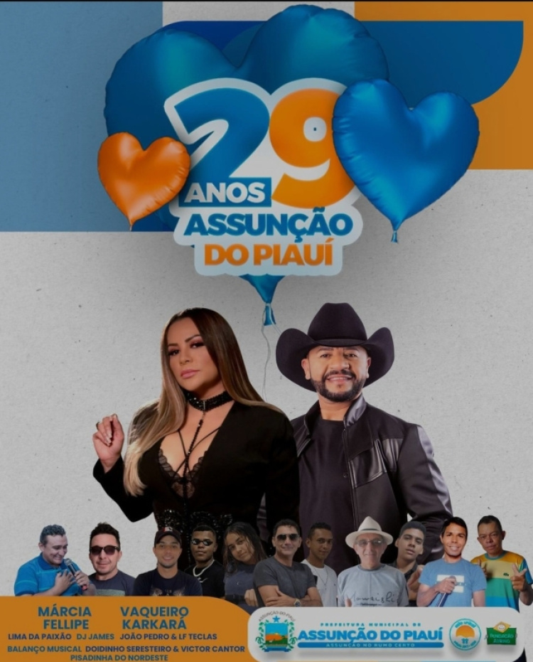 Prefeitura de Assunção do Piauí divulga programação alusiva aos 29 anos de emancipação política
