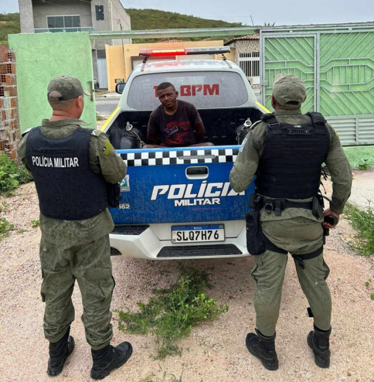 Indivíduo é preso após arrombar casa e agredir idoso em Assunção do Piauí/Foto: PM