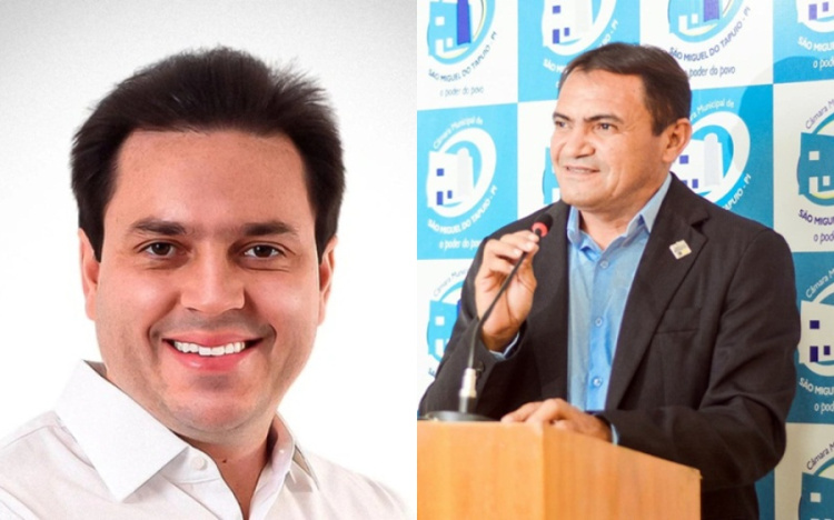 Prefeito Pompilim (PSD) e o presidente da Câmara Municipal, "Julieta" (PSD).