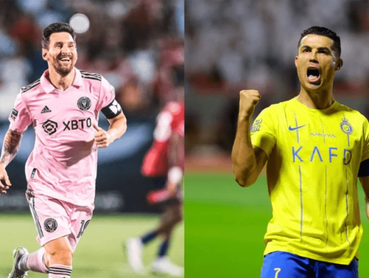 (Messi e Cristiano Ronaldo (Reprodução)