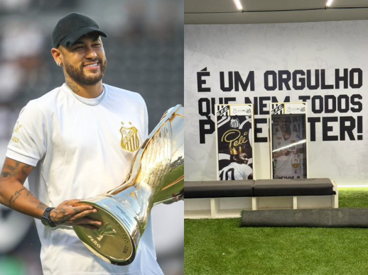 (Armário de Neymar na Vila Viva Sorte Belmiro irá a leilão / Reprodução)
