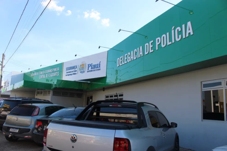 Preso foi levado para a Central de Flagrantes de Teresina, Piauí — Foto: Laura Moura /g1